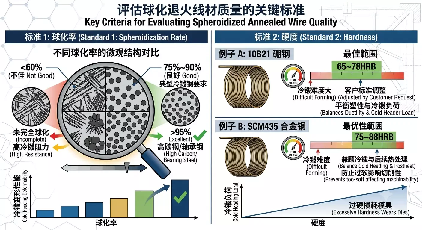 球化退火线材的金相组织与硬度质量验证