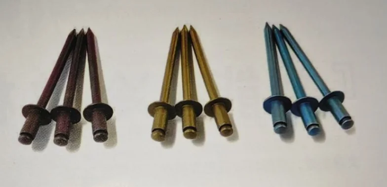 Nissen Rivet 彩色钛金属铆钉